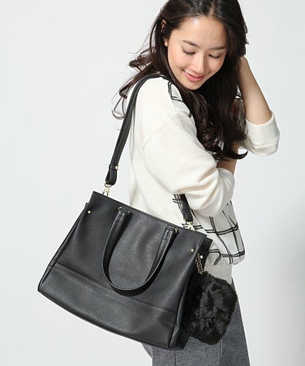 ファーポーチ2WAYトート