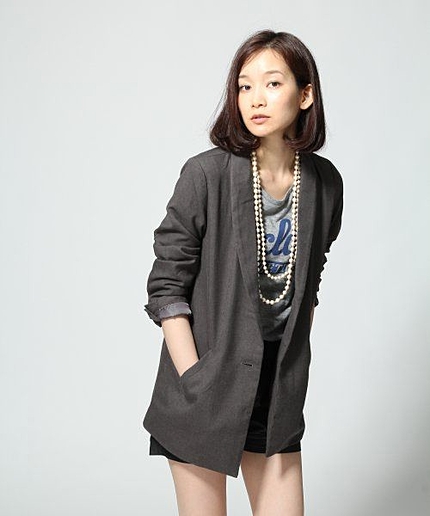 ショールロングテーラードジャケット