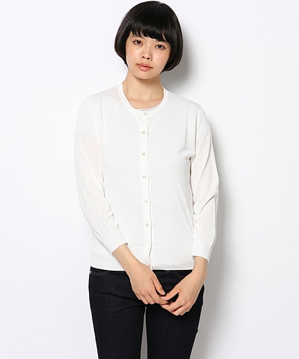 コットンアセテートバリエーションUカーディガン