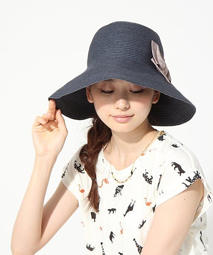 リボン付ブリムHAT