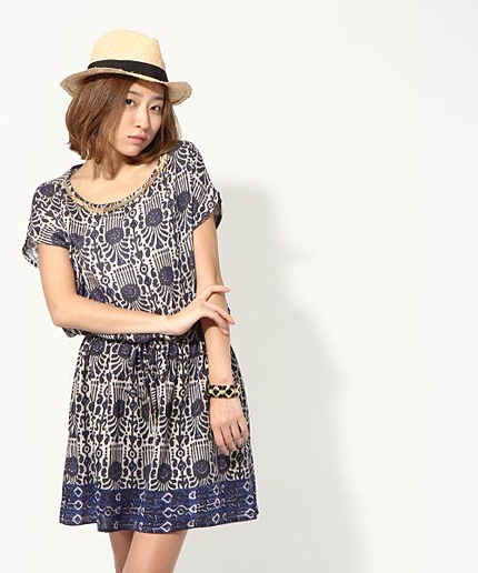 インドプリントミニワンピース
