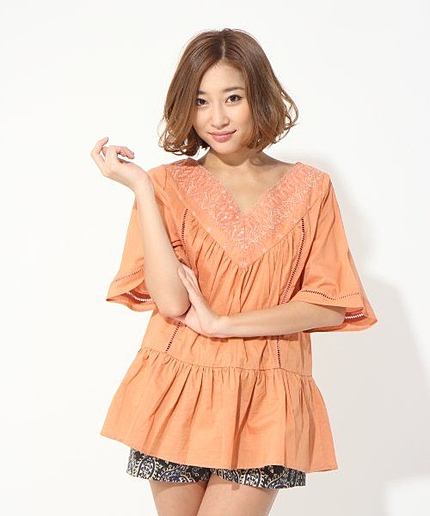 フロントレースチュニック