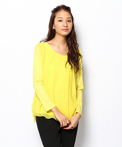 セルノーブルシフォンドレープカットソー