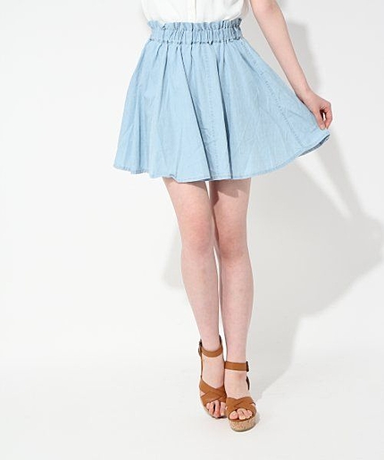 デニムフレアスカート