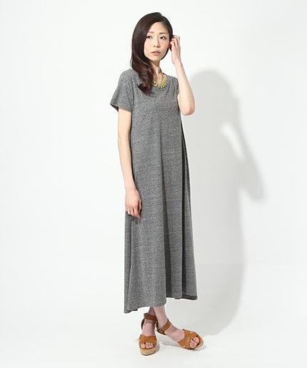 リサイクルコットンマキシワンピ