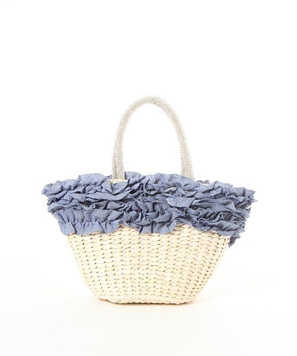 ビーズ×フリルバスケットL