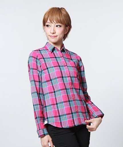 チェックシャツ長袖