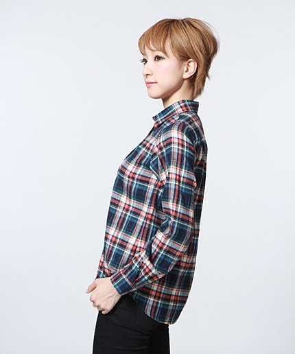 チェックシャツ長袖