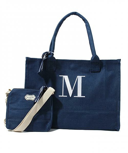 ☆SAKURAコラボ☆マッドパイイニシャルデニムトート＆キッズショルダーセット