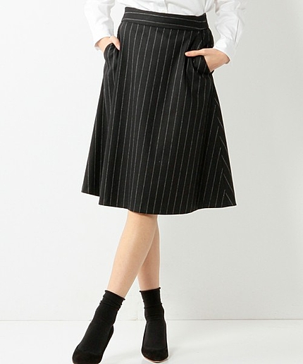 UA＊SC ストライプ フレアスカート