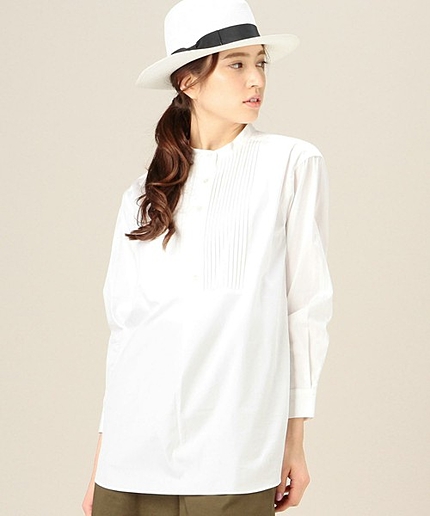 BYBC コットンピンタック スタンドチュニック