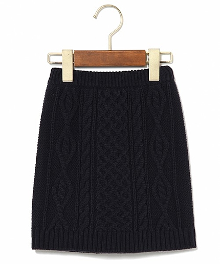 ケーブルニット スカート