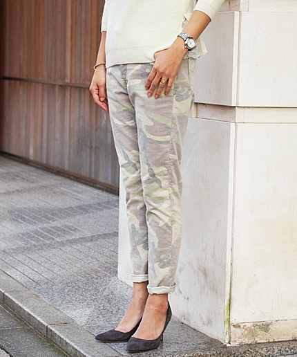 【WEB限定】JC T/Cコール カモフラプリント 5ポケット パンツ / 迷彩 / 柄パン