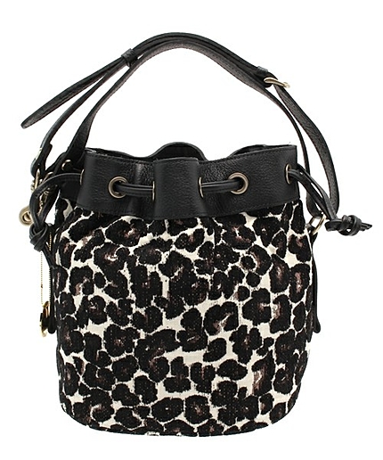 ＜BARDOT ROSE＞レオパードジャガード 2way巾着ショルダー