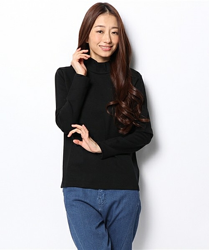 ＜closet story＞ハイネック 7分袖 プルオーバー