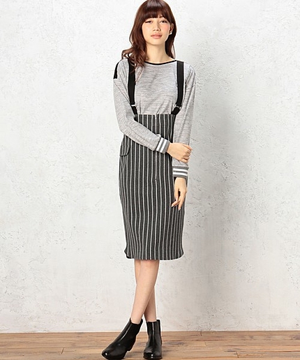 SVN ストライプ タイト スカート