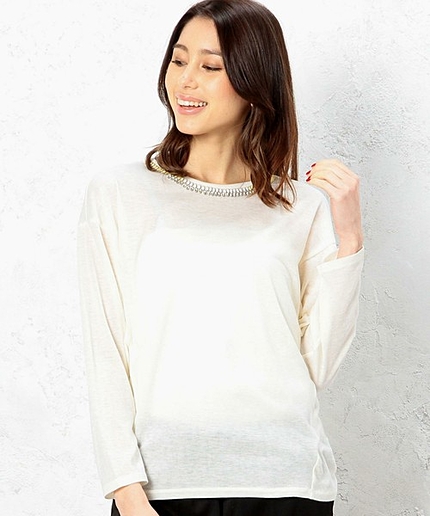 GT A/R ビジュー ドルマン プルオーバー カットソー