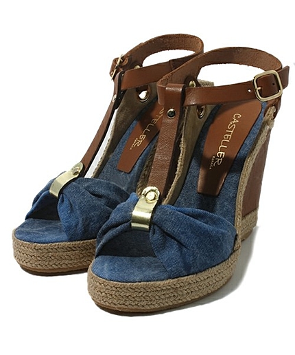 BYSF ♪CASTELLER Tストラップリボン ウェッジエスパ ◆§3