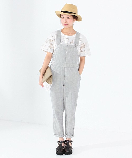 ヒッコリーオーバーオール/AEBC ﾋｯｺﾘｰ OVERALLS