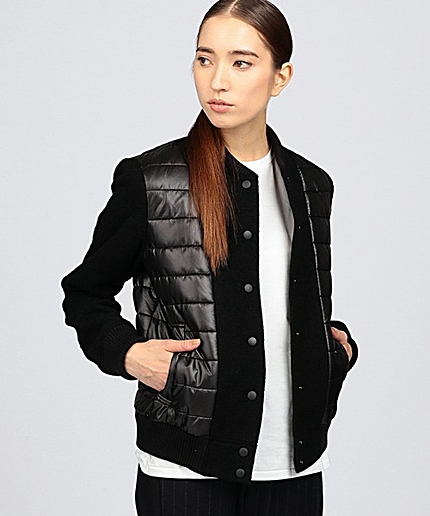 ENR ウールポリエステルキルトブルゾン