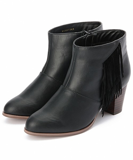 ★ボワソンショコラ/B フリンジショートブーツ60