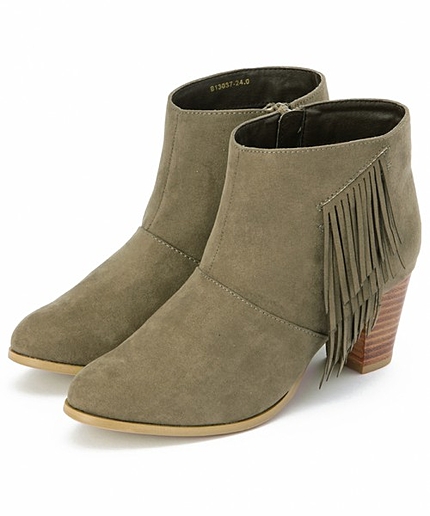 ★ボワソンショコラ/B フリンジショートブーツ60