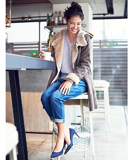 JC フェイクムートン フーデッド コート