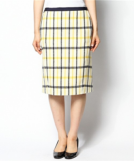 DRAWER イエローチェックスカート