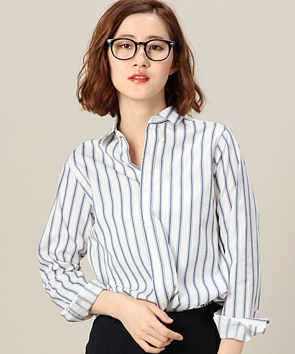 BYBC ストライプレギュラーカラーシャツ