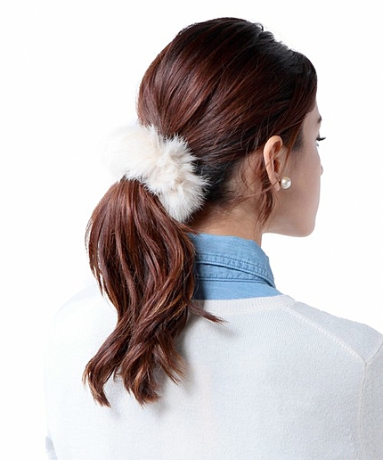 SH RABBIT FUR シュシュ