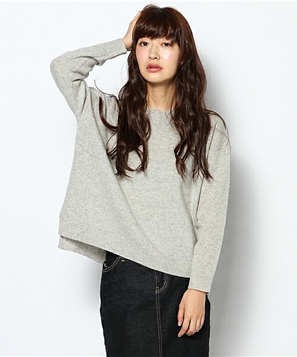 ＜closet story＞ハイネック ショート ニットプルオーバー