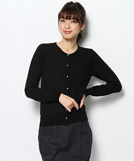 ＜closet story＞パールボタン クルーカーディガン2