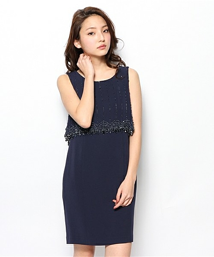 ビジューフリンジワンピース