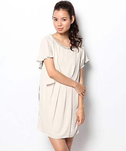 タックバイカラーワンピース