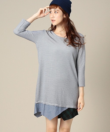 BYMC Clu TOO パネルボーダーワンピース ◆◆◆