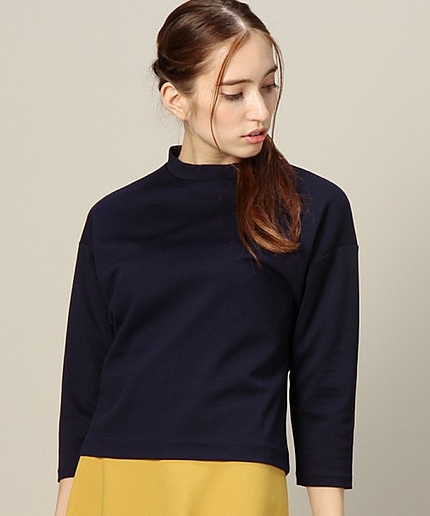 BYSF グログランポンチハイネック7分袖カットソー ◆◆◆