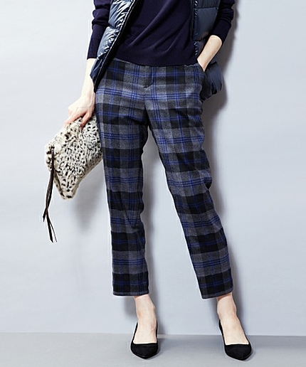 ○UAB W/PU チェック パンツ