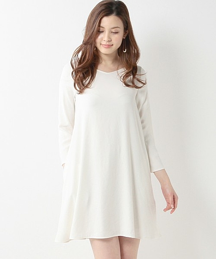 JOC TAC/PL Vネック Aライン ワンピース / シンプル / フレア / 無地