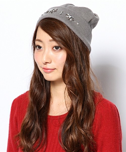 BYSF ウールビジューニットキャップ