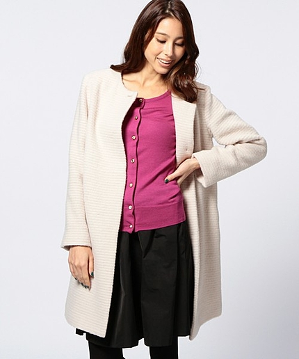 ＜closet story＞シャギーノーカラー ロングコート