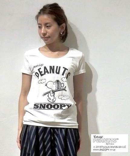 ☆【JourdeLanguage】VintageSnoopySKIプリントTシャツ