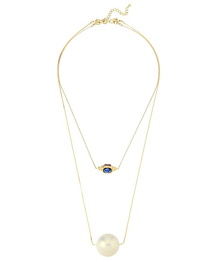 Another Edition×Sea’ds mara フェイクパール＆ビジュー2連ネックレス/ AE×Seads/m PL&BJ 2レンNL