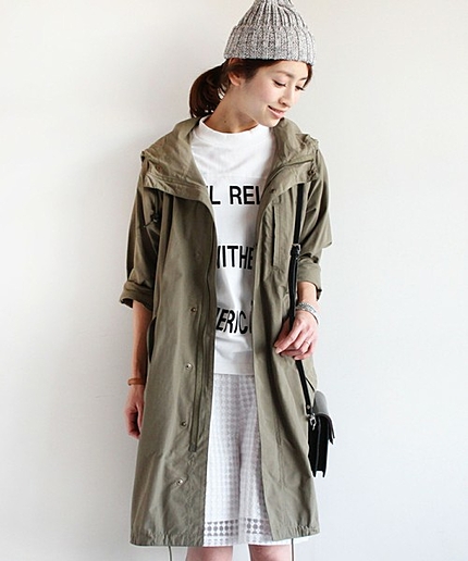 【予約】BYBC ナイロンロングジップパーカー ∵§