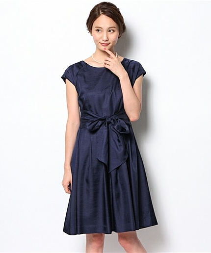 GB PE シャンタン W/リボン ワンピース