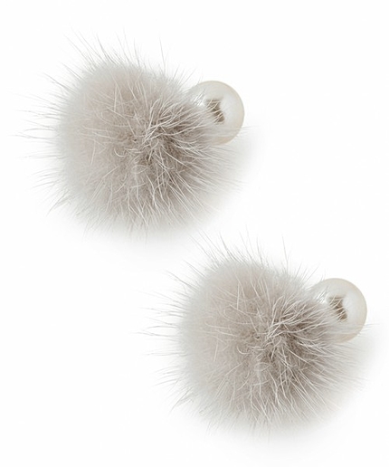 TETOTE フェイクパール2WAYピアス/　TETOTE FUR PL 2WAY  P