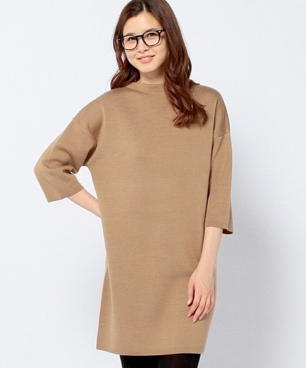 ハイネックニットワンピース/ AE HI/N KNIT OP