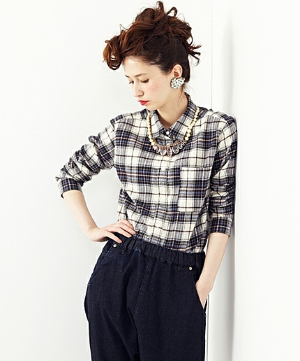 AE ネルチェックシャツ/AE NEL/CHK SHT