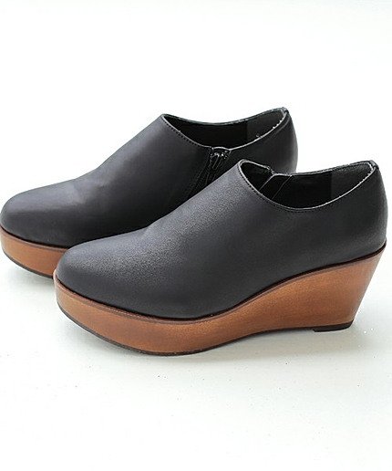 ウッドウェッジソールブーティ（ブラック）/AE WoodWDG BTE75