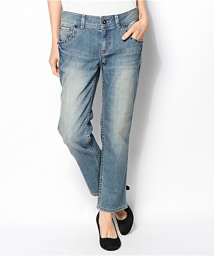 コットンリヨセルスラブデニムパンツ