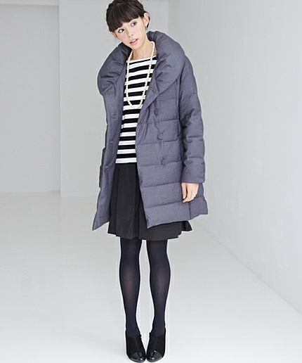 G T/R ショールカラーLONG ダウンコート